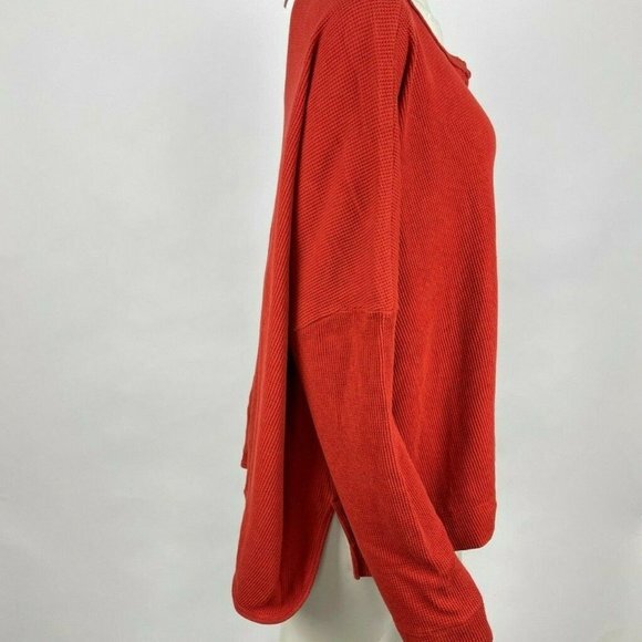 Anthropologie Thermal Top‎ Scoop neck Long Sleeve Stretch Cotton Shirt Women XL - Picture 4 of 10